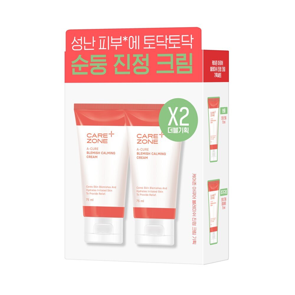 [K-Beauty] CAREZONE A-Cure Blemish Calming Cream 75mL 1+1 Special Set