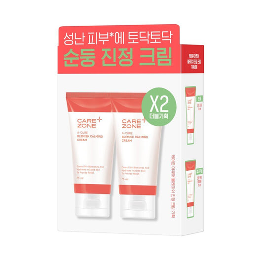 [K-Beauty] CAREZONE A-Cure Blemish Calming Cream 75mL 1+1 Special Set