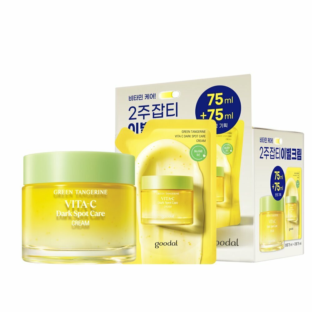 [K-Beauty] [Limited] goodal Green Tangerine Vita C Dark Spot Care Cream Refill Edition (75mL + 75mL Refill)