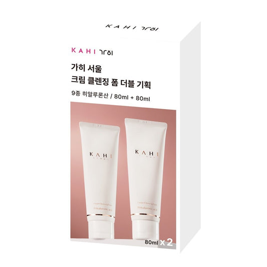 [K-Beauty] KAHI Cream Cleansing Foam Double Pack (80mL + 80mL)