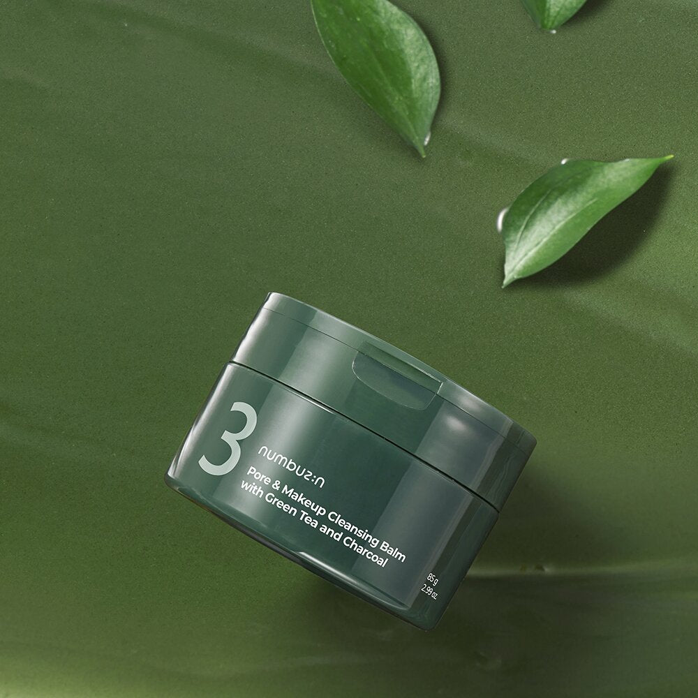 [K-Beauty] numbuzin No. 3 Pore & Makeup Cleansing Balm with Green Tea and Charcoal 85g