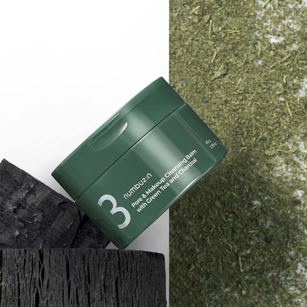 [K-Beauty] numbuzin No. 3 Pore & Makeup Cleansing Balm with Green Tea and Charcoal 85g