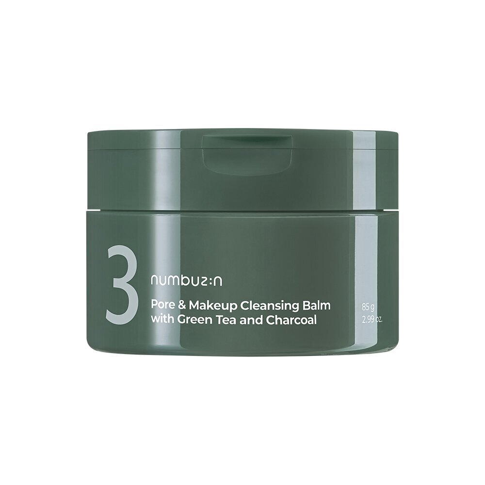 [K-Beauty] numbuzin No. 3 Pore & Makeup Cleansing Balm with Green Tea and Charcoal 85g