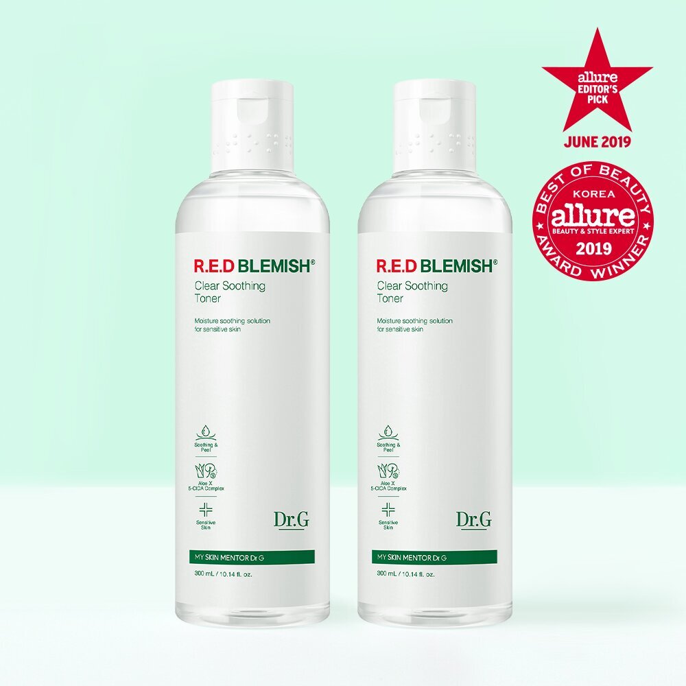 [K-Beauty] [NEW] Dr.G Red Blemish Clear Soothing Toner 300mL + 300mL Duo Set