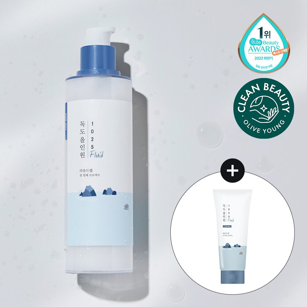 [K-Beauty] ROUND LAB For Men 1025 Dokdo All In One Fluid 200mL Double Pack