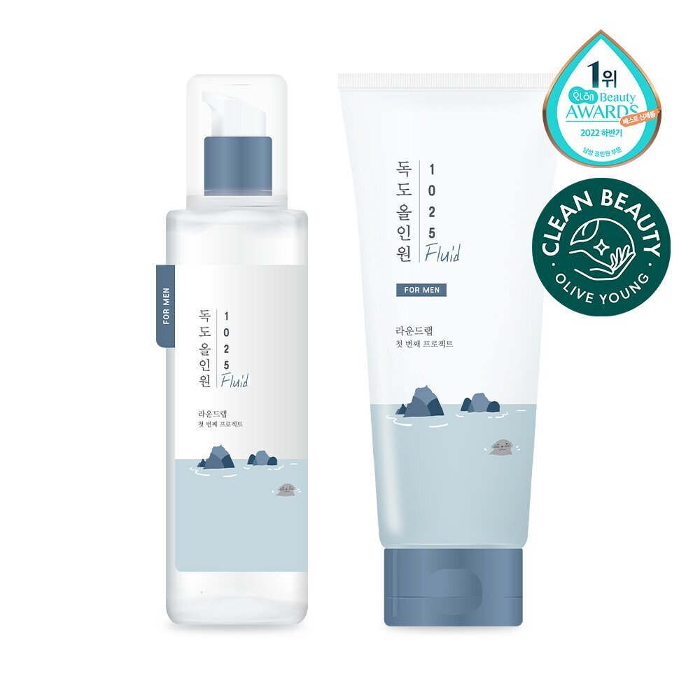 [K-Beauty] ROUND LAB For Men 1025 Dokdo All In One Fluid 200mL Double Pack