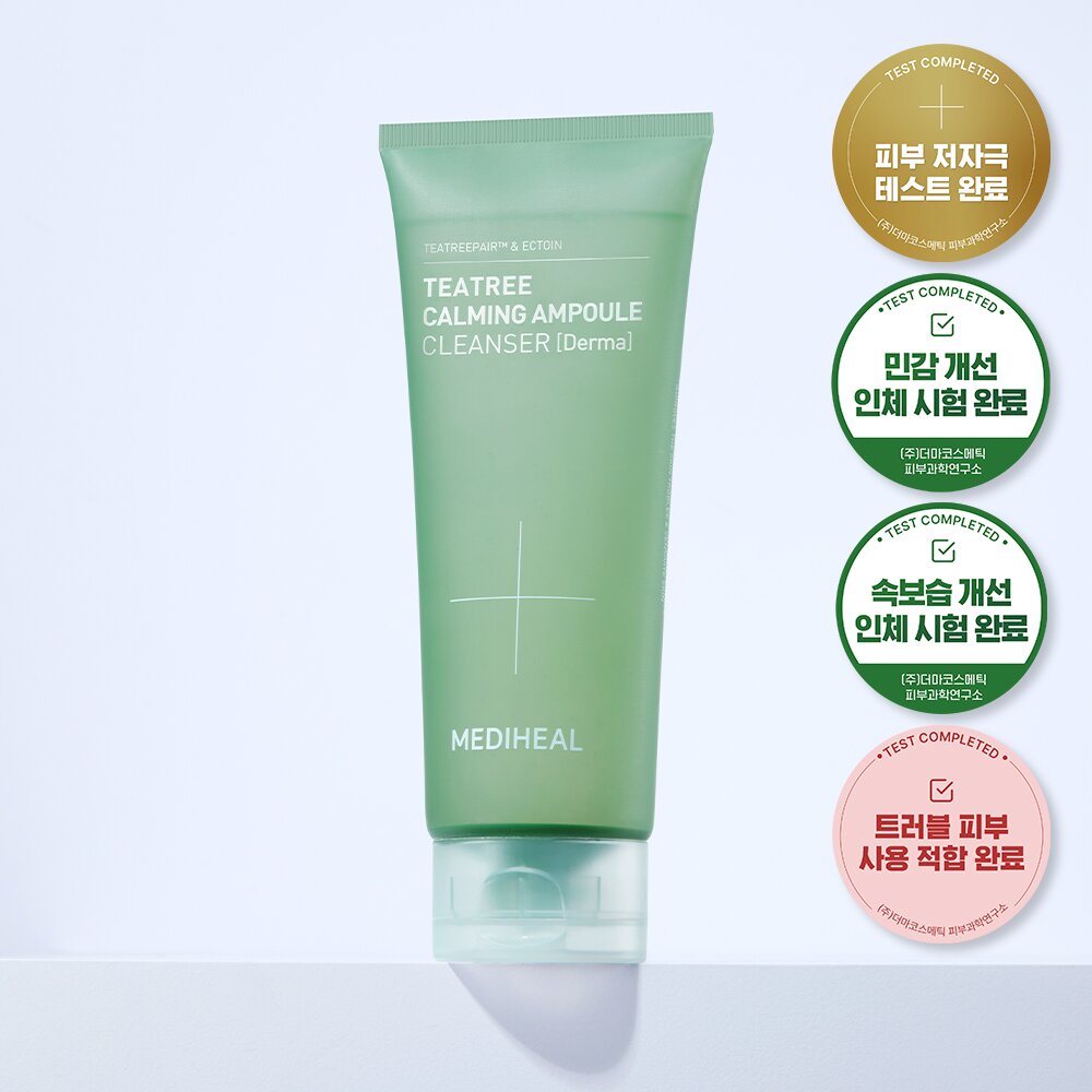 [K-Beauty] [NEW] MEDIHEAL Tea Tree Calming Ampoule Cleanser Special Set (200mL+50mL)