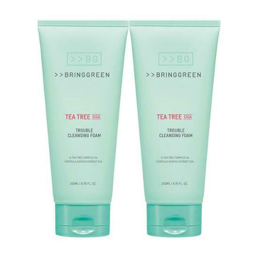 [K-Beauty] BRINGGREEN Tea Tree Cica Trouble Cleansing Foam 200mL Double Pack