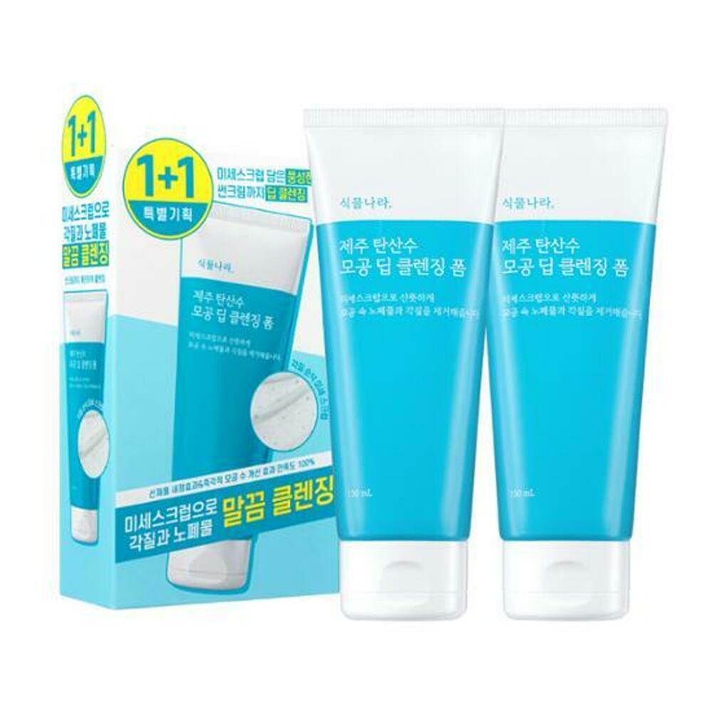 [K-Beauty] Shingmulnara Jeju Sparkling Water Pore Deep Cleansing Foam 150mL X 2ea