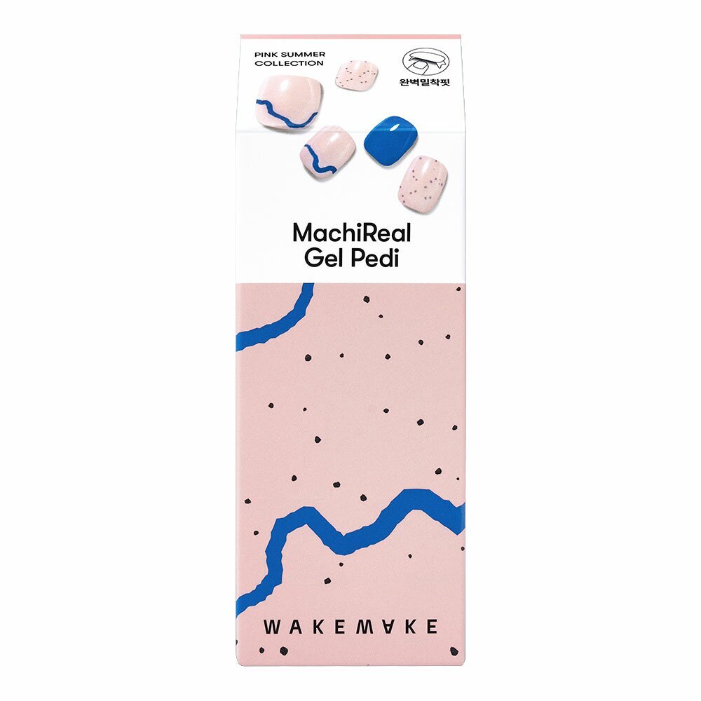 [K-Beauty] WAKEWAKE Machireal Gel Pedi [Slim Fit] Pink Summer Collection #06 Velvet Ocean