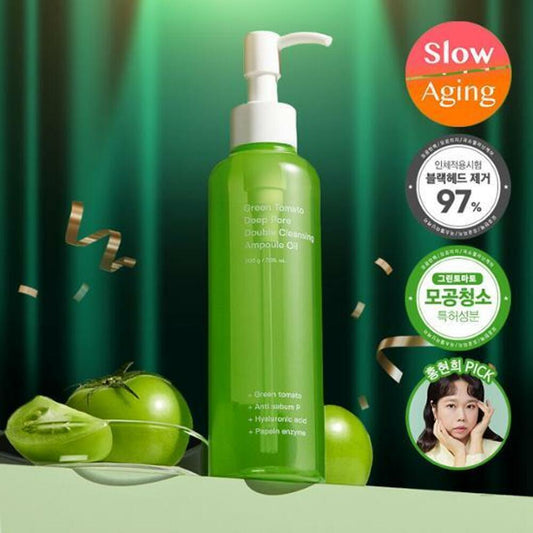 [K-Beauty] sungboon editor Green Tomato Deep Pore Double Cleansing Ampoule Oil 200mL