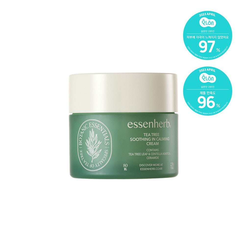 [K-Beauty] essenHERB Tea Tree Soothing In Calming Cream 80mL