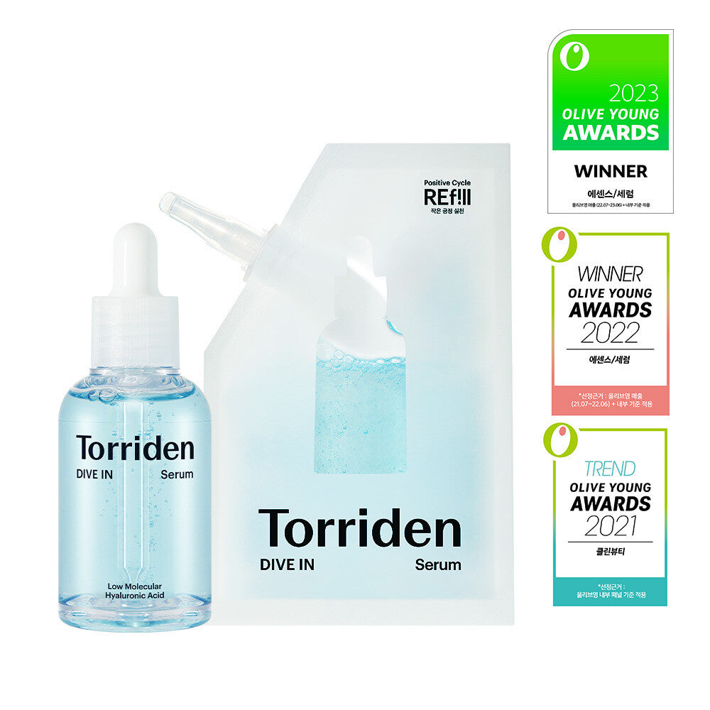 [K-Beauty] Torriden Dive-In Serum 50mL Refill Set (+50mL Refill Pack)