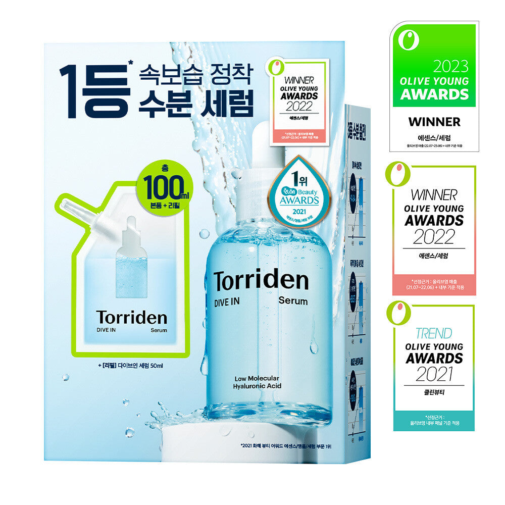 [K-Beauty] Torriden Dive-In Serum 50mL Refill Set (+50mL Refill Pack)