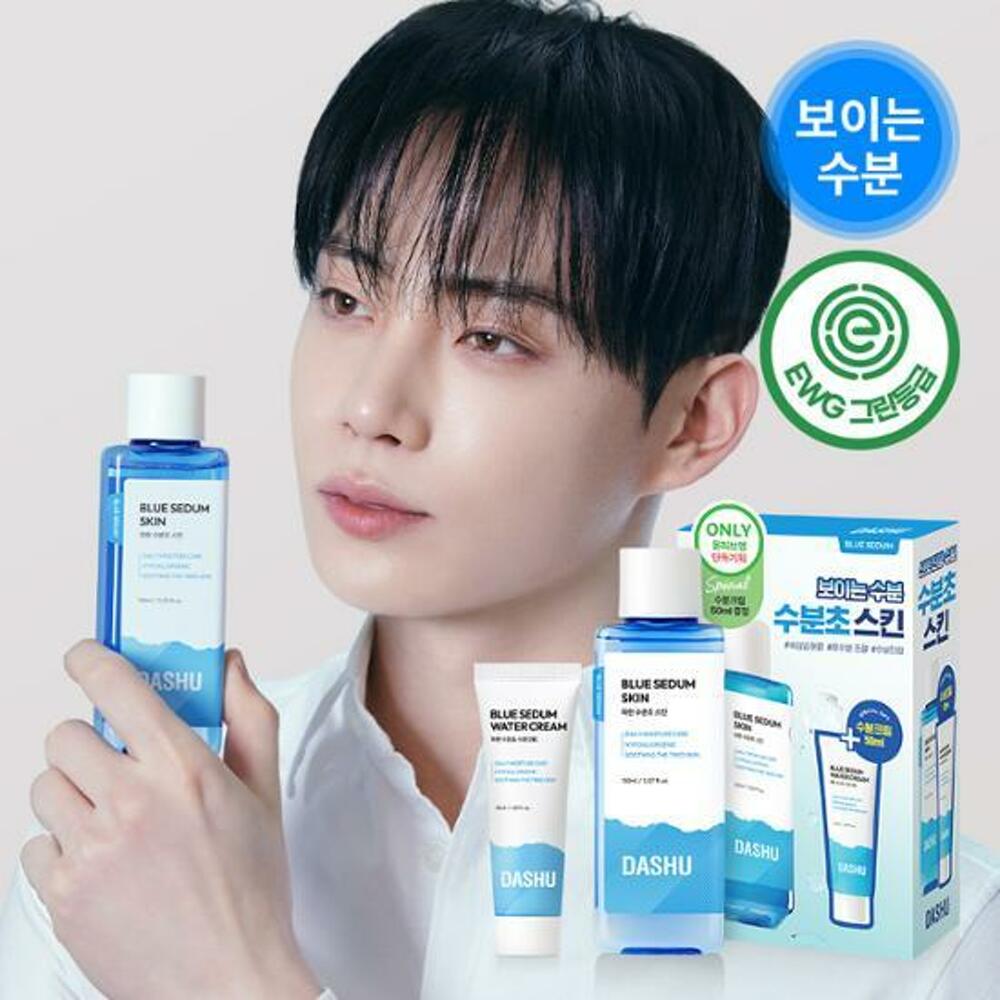 [K-Beauty] DASHU Boy Blue Sedum Skin 150ml Special Set (+Water Cream 50ml)