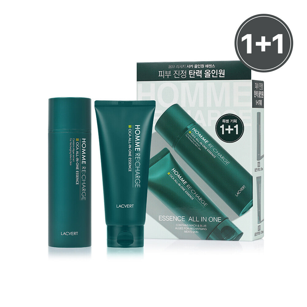 [K-Beauty] LACVERT Homme Re:charge Cica All-In-One Essence 1+1 Set