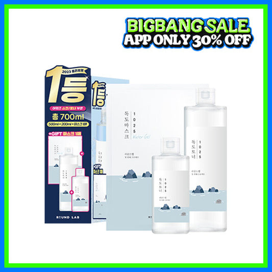 [K-Beauty] ROUND LAB 1025 Dokdo Toner 500mL (+200ml+Mask Sheet 1P)