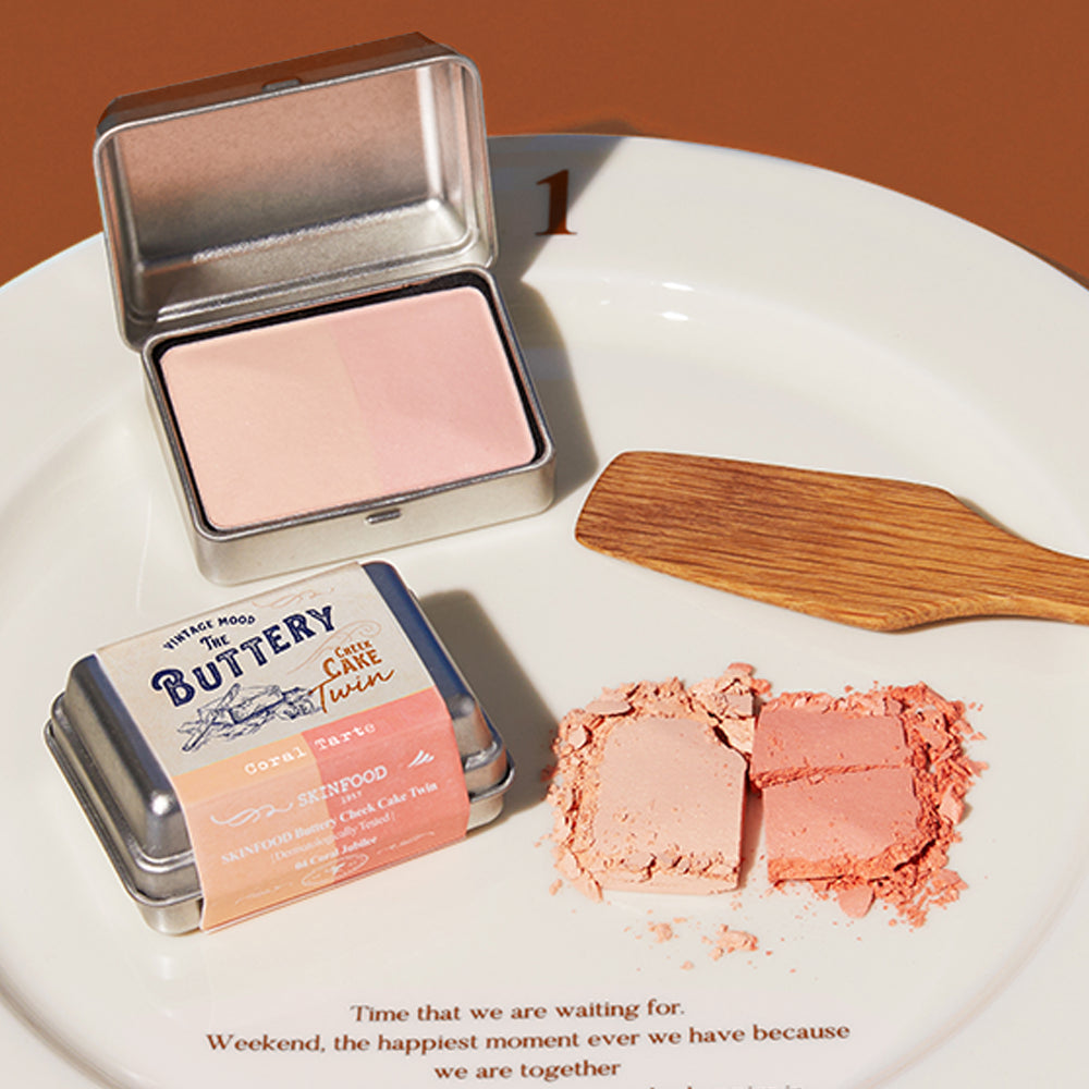 [K-Beauty] SKINFOOD Buttery Cheek Cake Twin 9g