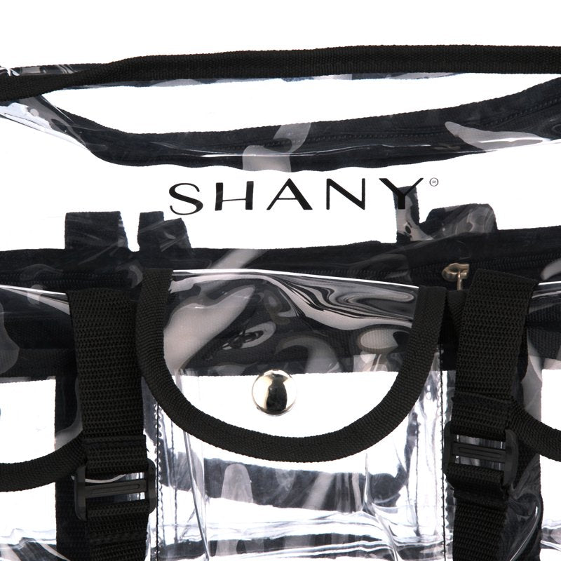 SHANY Clear Makeup Bag with Shoulder Strap, Large Pro MUA